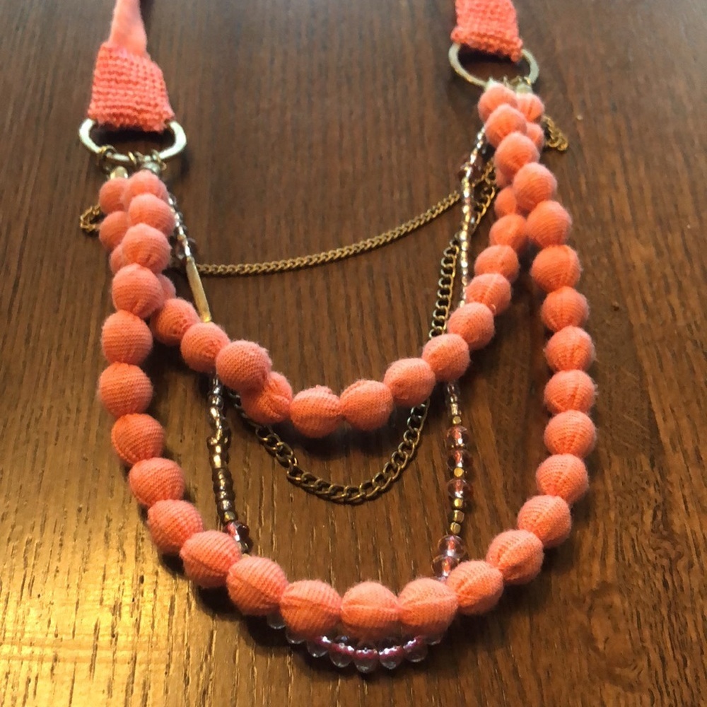 Set of 2 coral necklaces charming Charlie’s and Target - Picture 4 of 5